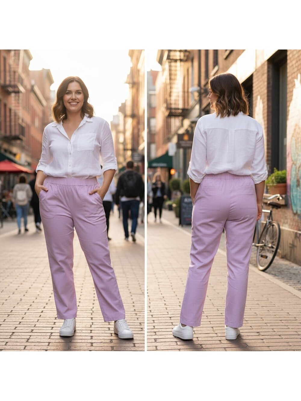 1948 - On 34th Plus Size Lilac Core Chino Pants Size 0X